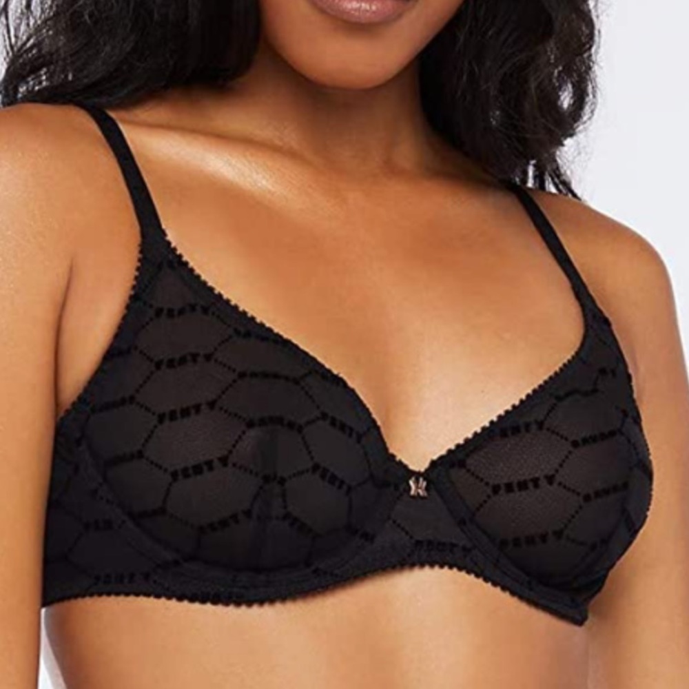 Savage X Fenty Women's Flocked Logo Unlined Bra